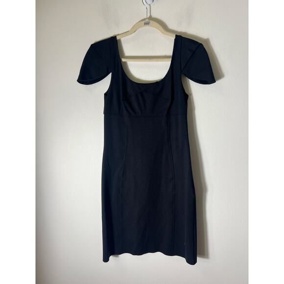 Tt Collection Black Cap Sleeve Knee Length Dress Sz 2 - Picture 1 of 3